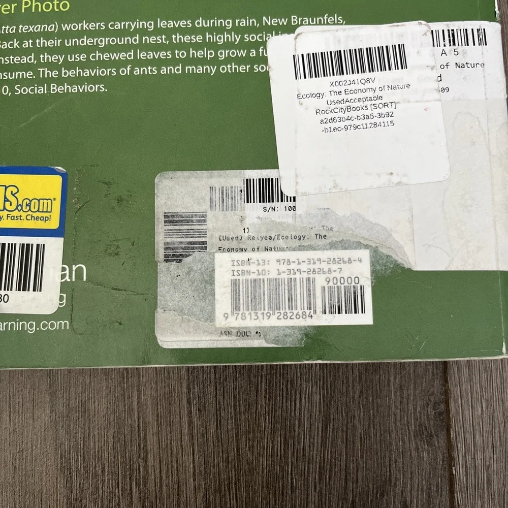 Ecology: the Economy of Nature by Rick Relyea and Robert E. Ricklefs (2019,...